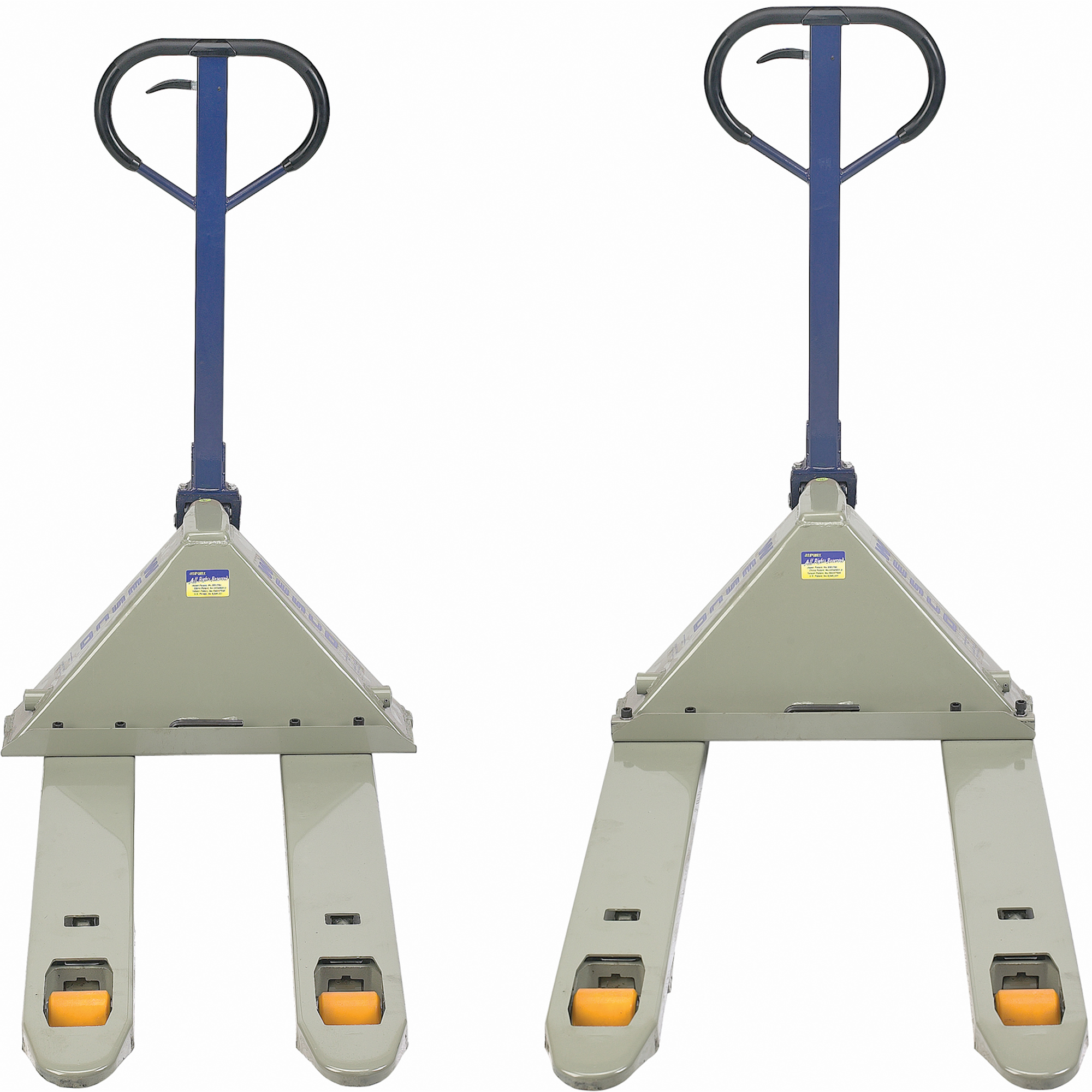 Transpalettes à largeur réglable, 48" lo x 27" la, Capacité 5500 lb