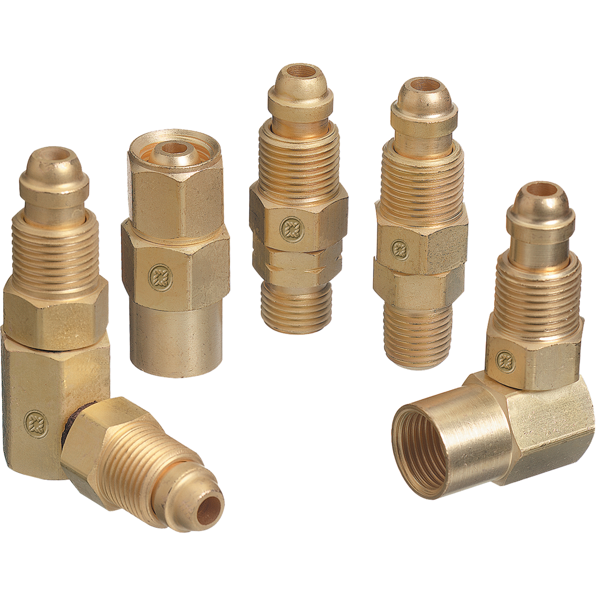 Adaptateur pour tuyau flexible de chalumeau pour procédés aux arcs inertes, Laiton