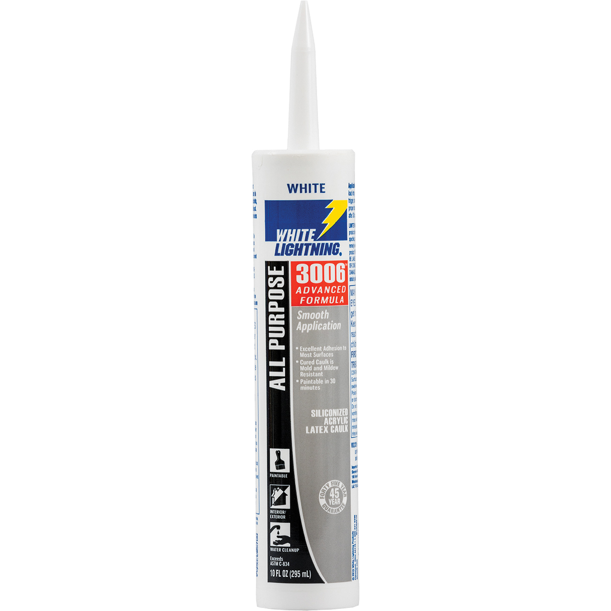 Pâte à calfeutrer adhésive tout usage 3006MC, 295 ml, Cartouche, Blanc
