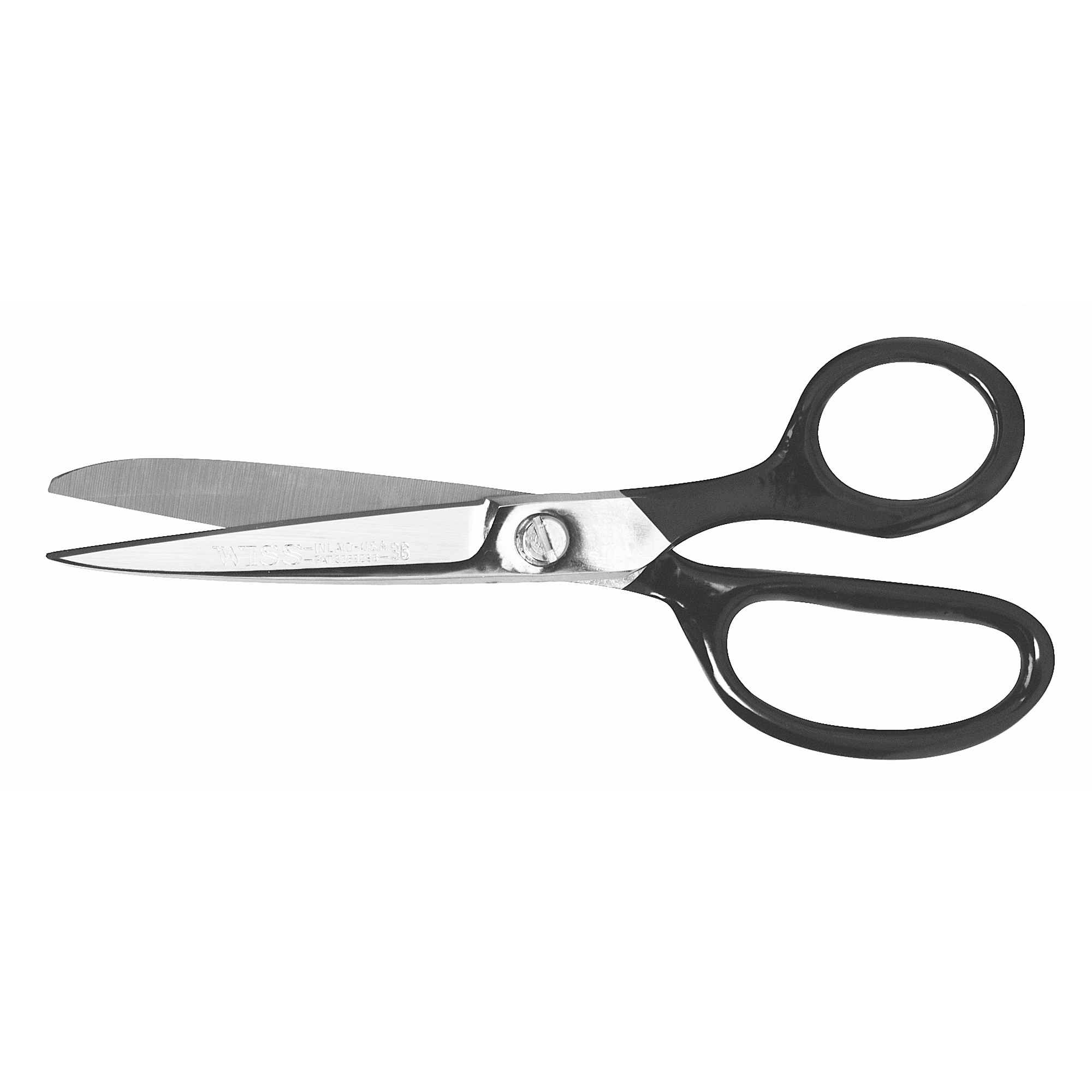 Ciseaux droits de qualité industrielle InlaidMD, Longueur de coupe de 3-1/8", Poignée Anneaux
