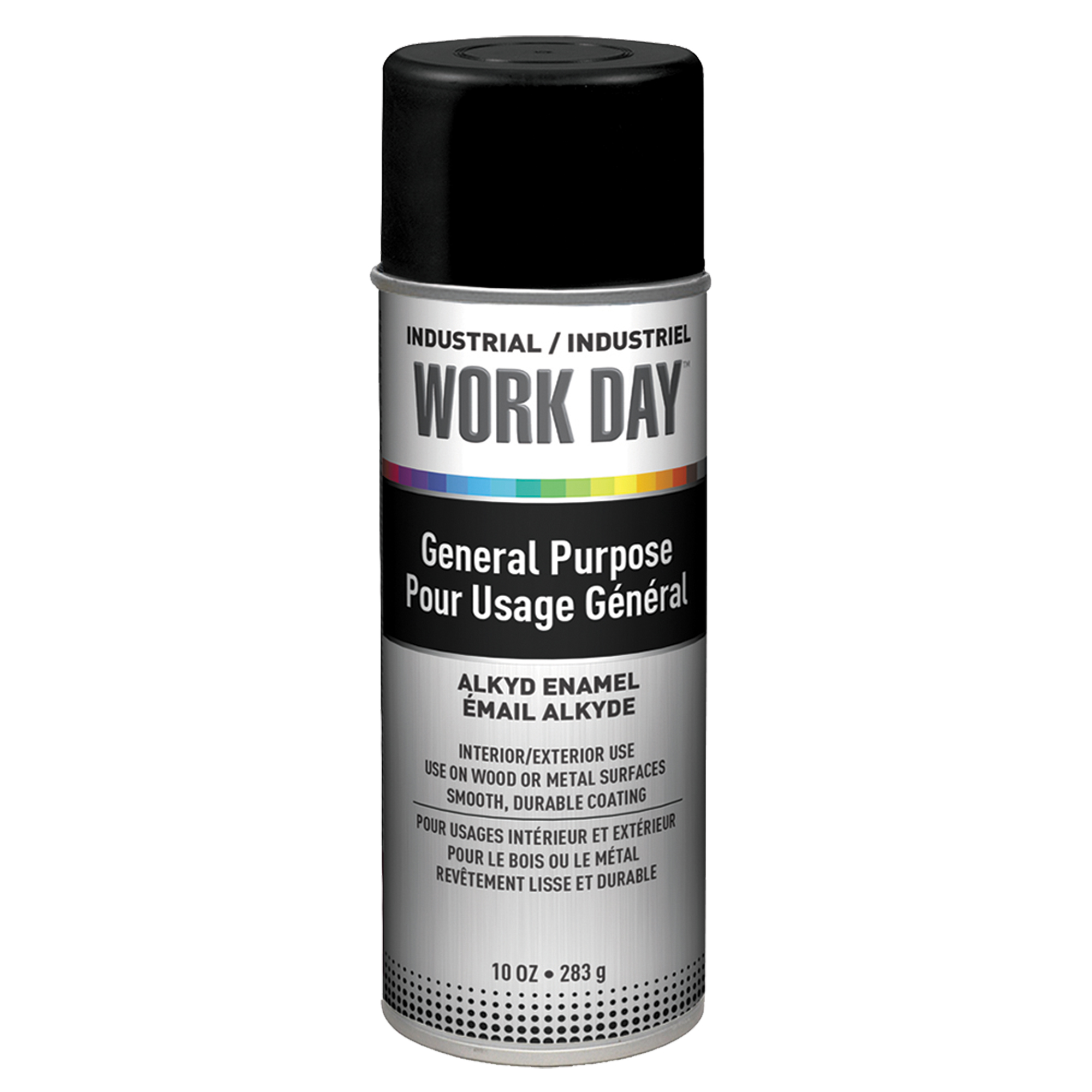 Peinture industrielle Work DayMC, Noir, Très mat, 10 oz, Canette aérosol