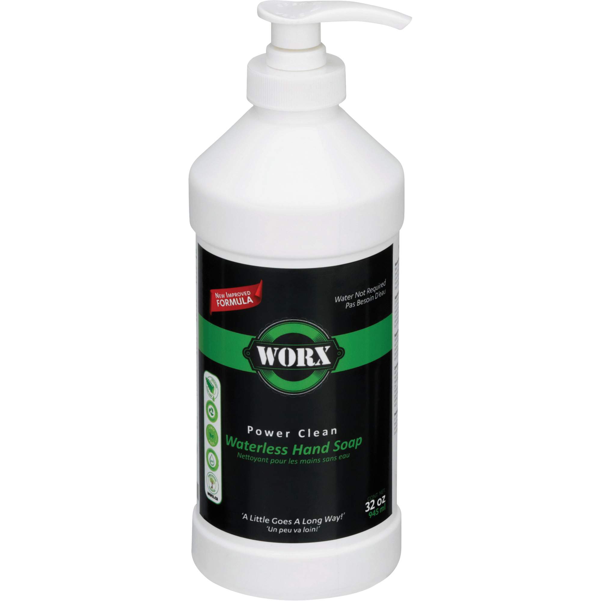 Savon pour les mains sans eau Power Clean, Liquide, 945 ml, Sans parfum