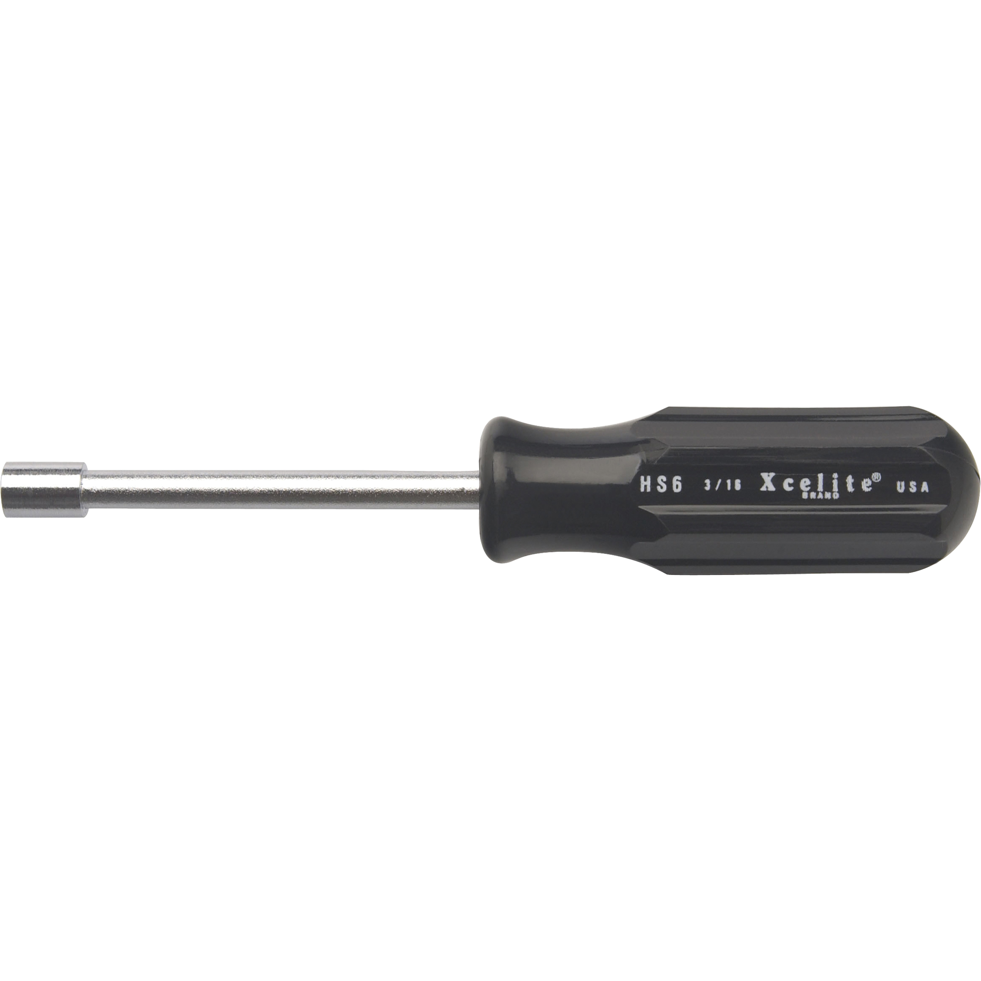Tourne-écrou à tige ronde - impérial, 3/16" prise, 6-1/4" lo