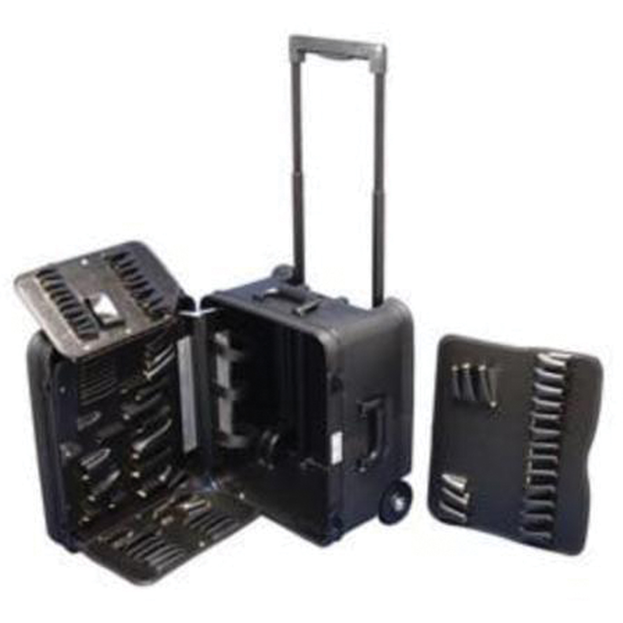 Trousse d'outils de service mobile sur 2 roues, 16-3/4" la x 13-1/2" p x 20" h, Noir