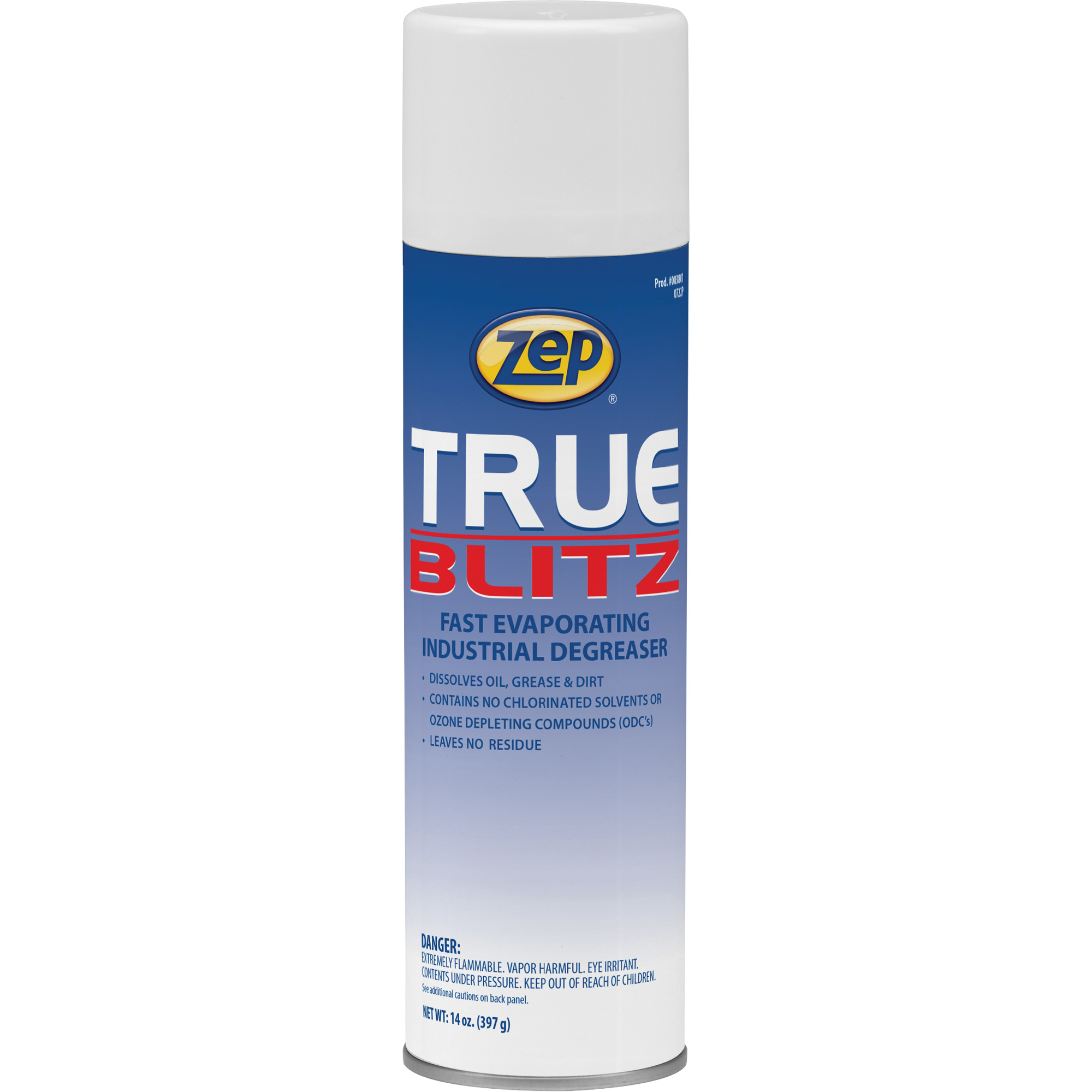 Dégraissant industriel à évaporation rapide True Blitz, 14 oz, Canette aérosol