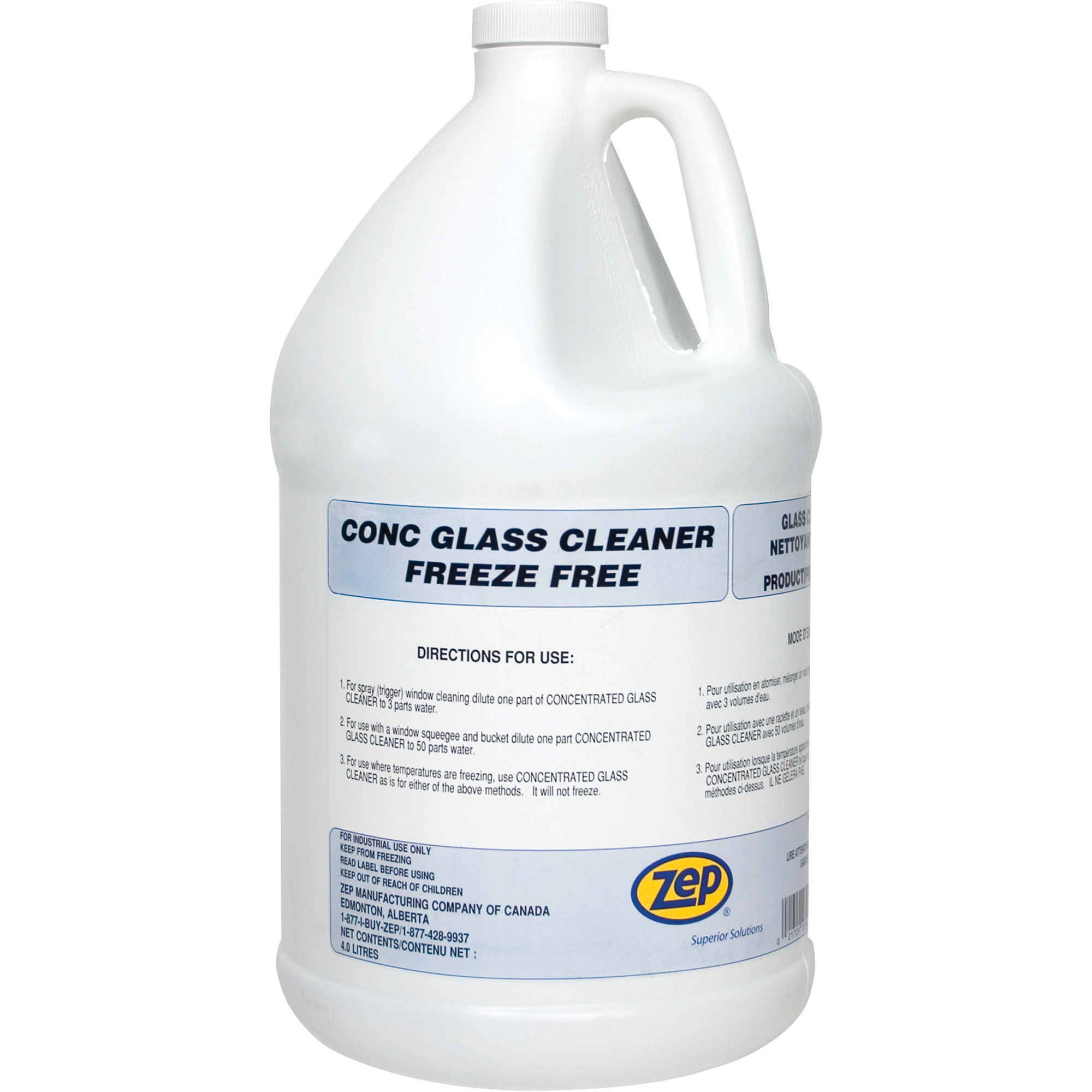 Nettoyant pour verre concentré à l’épreuve du gel, 4 L, Cruche