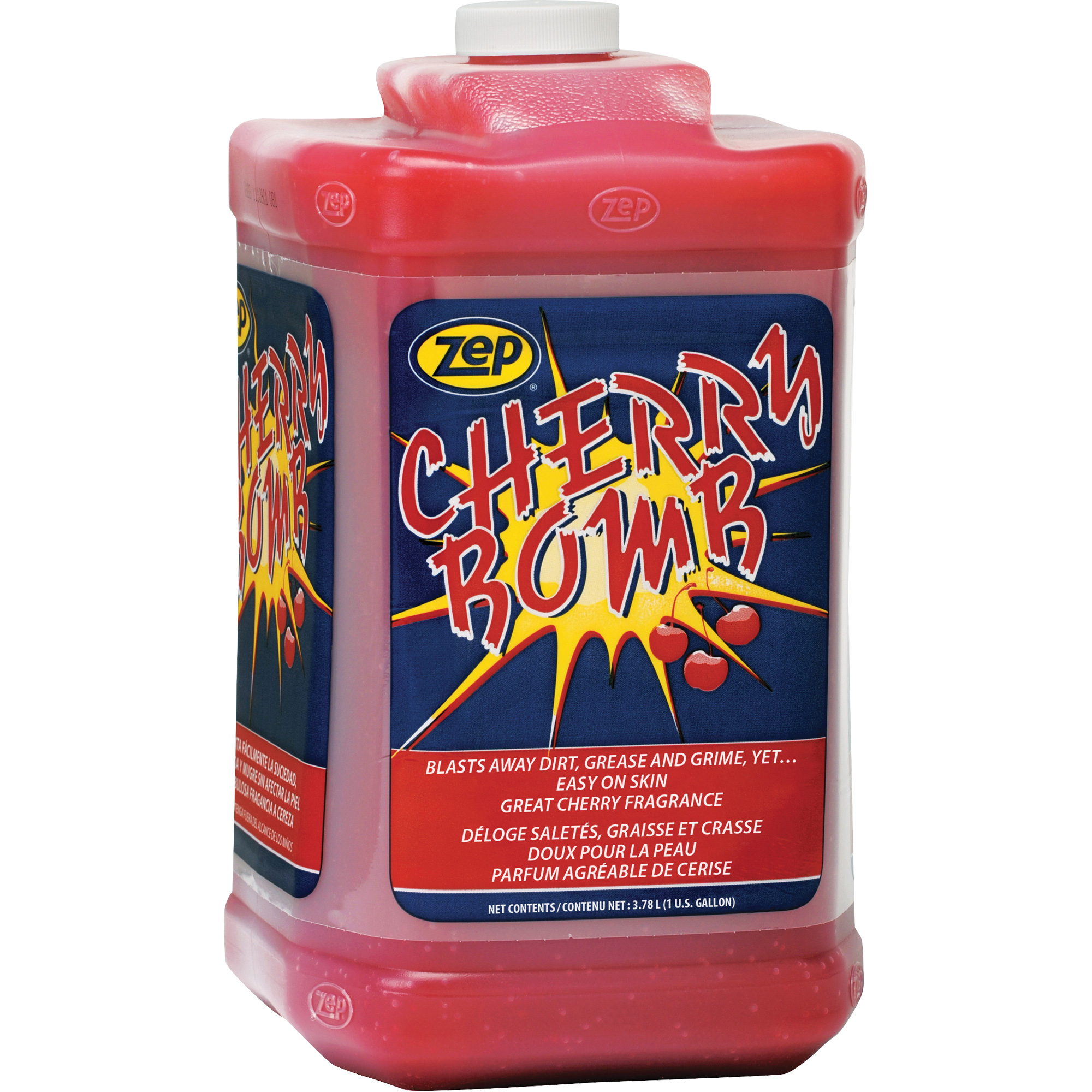 Nettoyant surpuissant pour les mains Cherry Bomb, Pierre ponce, 3,78 L, Bouteille, Cerise
