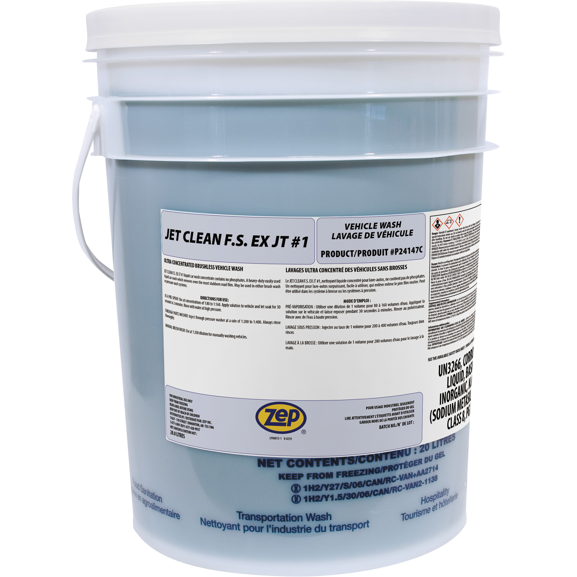 Produit de prénettoyage sans brossage pour véhicules Jet Clean, 20 L, Seau