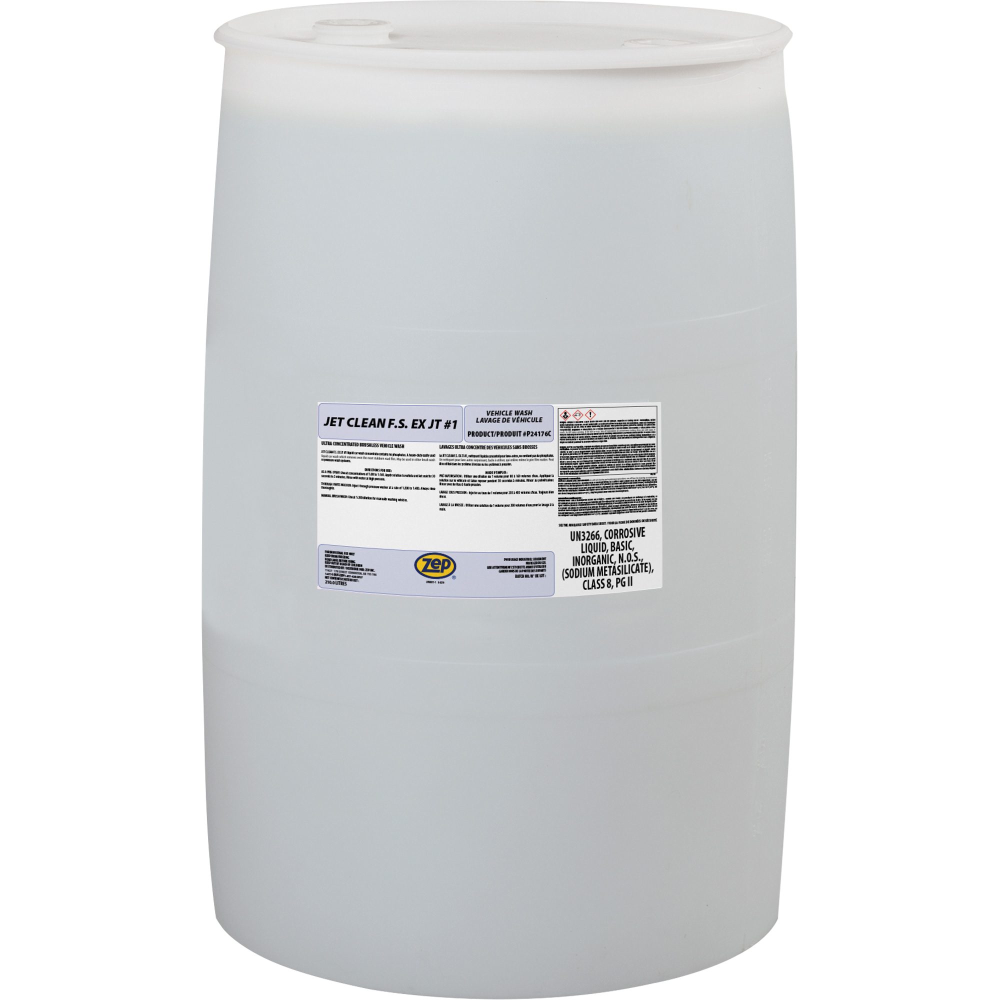 Produit de prénettoyage sans brossage pour véhicules Jet Clean, 210 L, Baril
