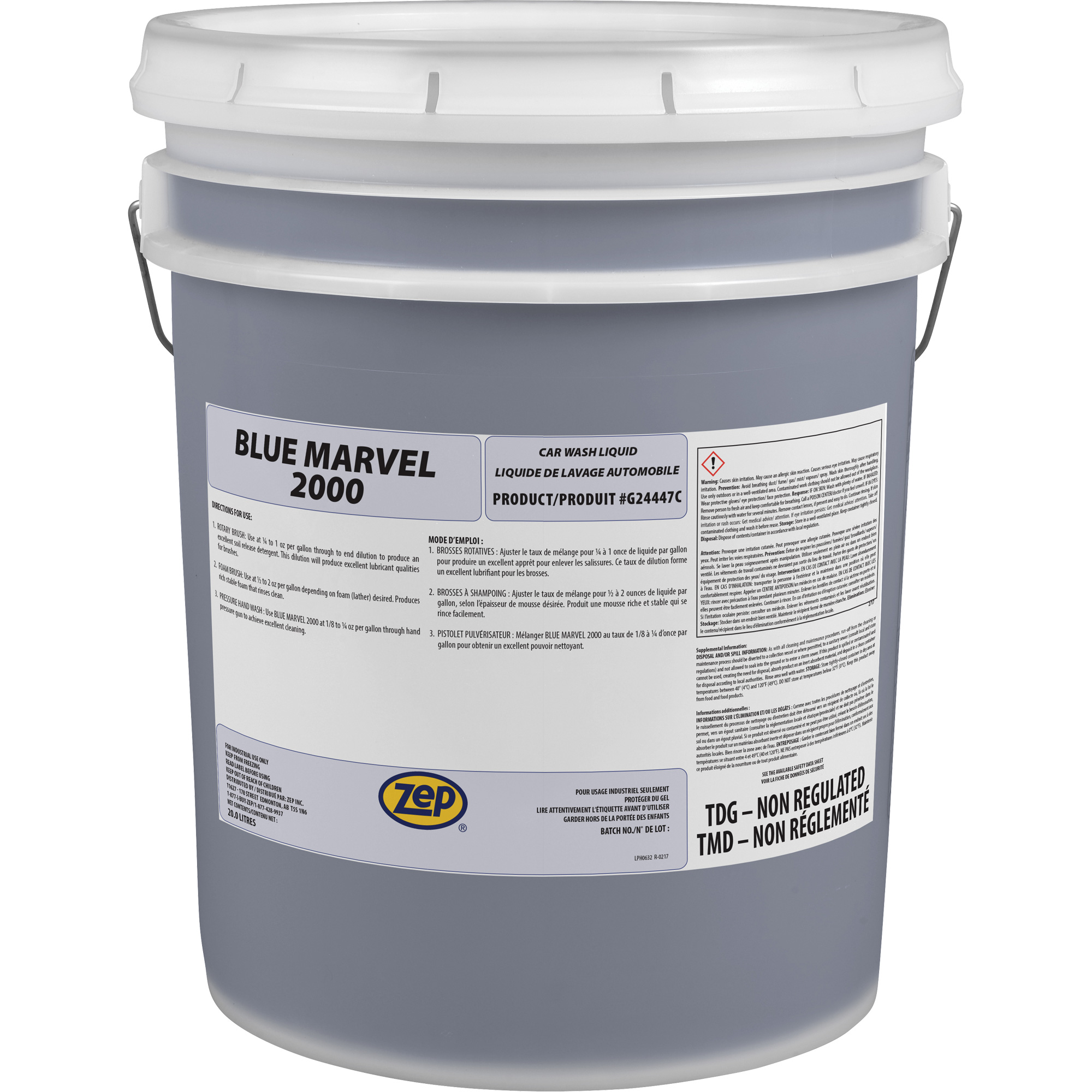 Produit nettoyant pour camions et remorques Blue Marvel 2000, 20 L, Seau