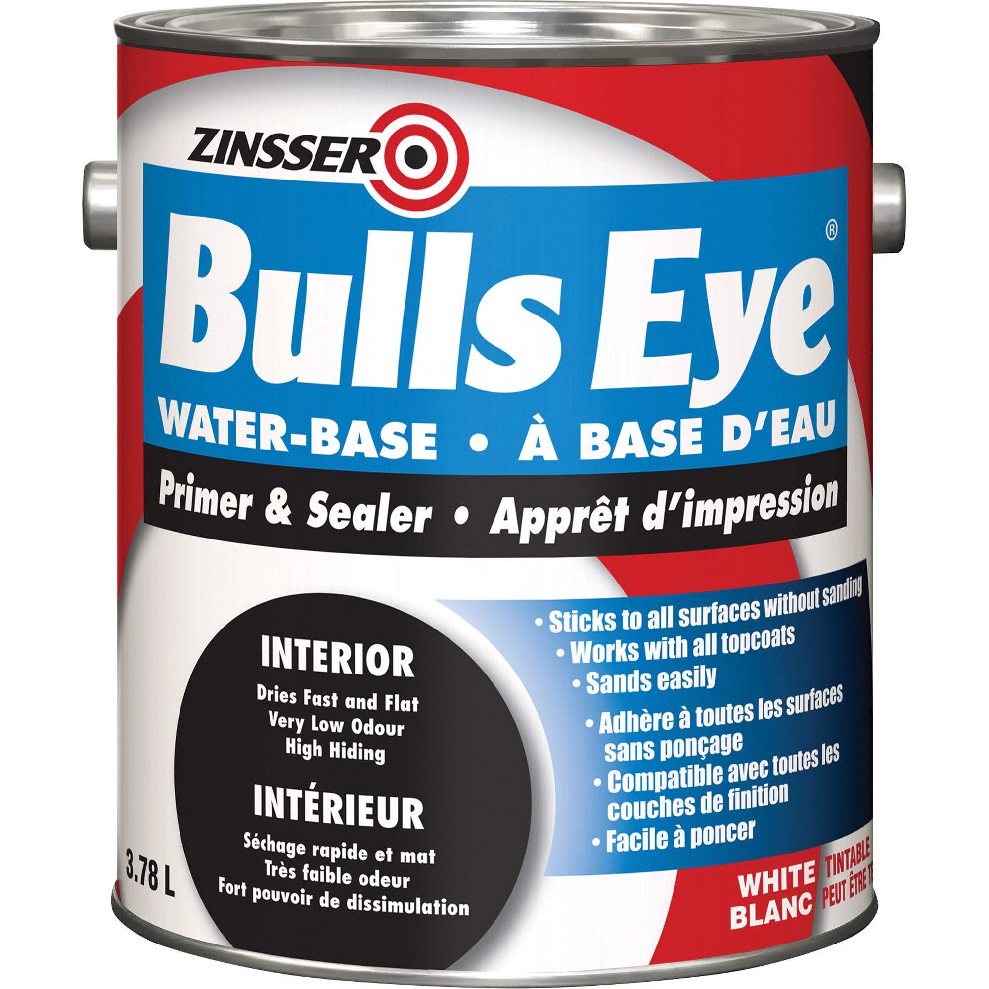 Apprêt à base d'eau Bulls EyeMD, 3,78 L, Gallon, Blanc