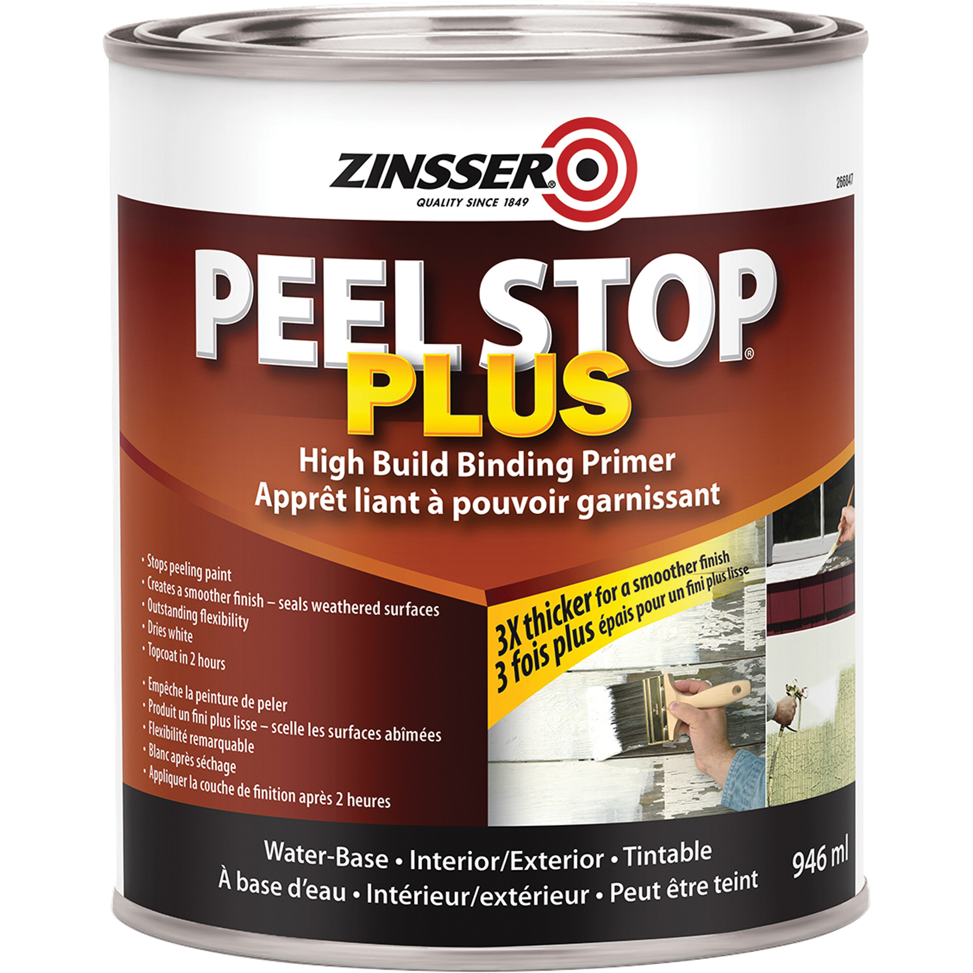Couche primaire avec liant Plus High Build Peel StopMD, 946 ml, Canette, Blanc