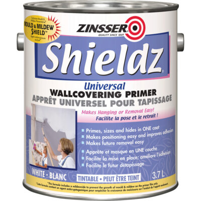 Couche primaire universelle pour murs ShieldzMD, 3,7 L, Gallon, Blanc teintable