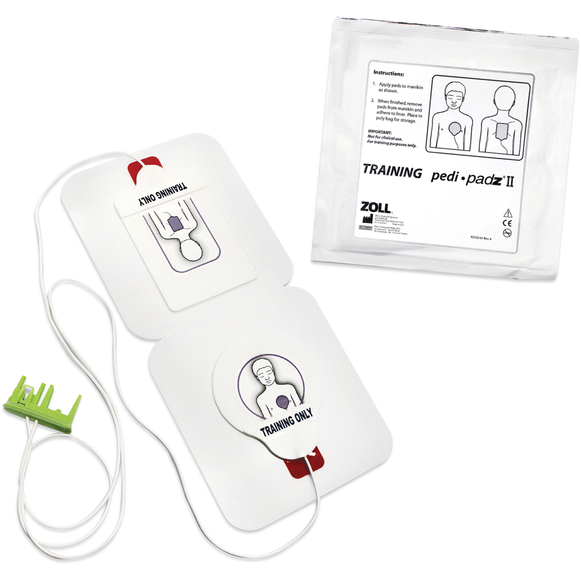 Électrodes de formation Pedi Padz IIMD, Zoll AED PlusMD Pour, Non médical